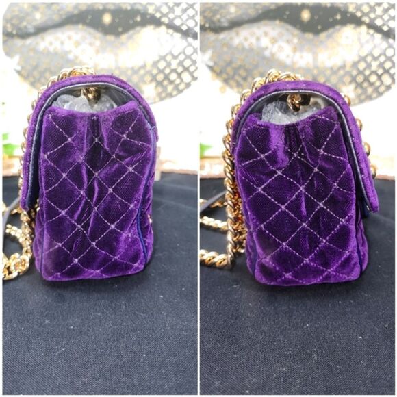 NWOT Dolce&Gabbana Lucia Studded Mixed-Media Velvet Shoulder Bag W/ Dust Bag - Picture 15 of 16